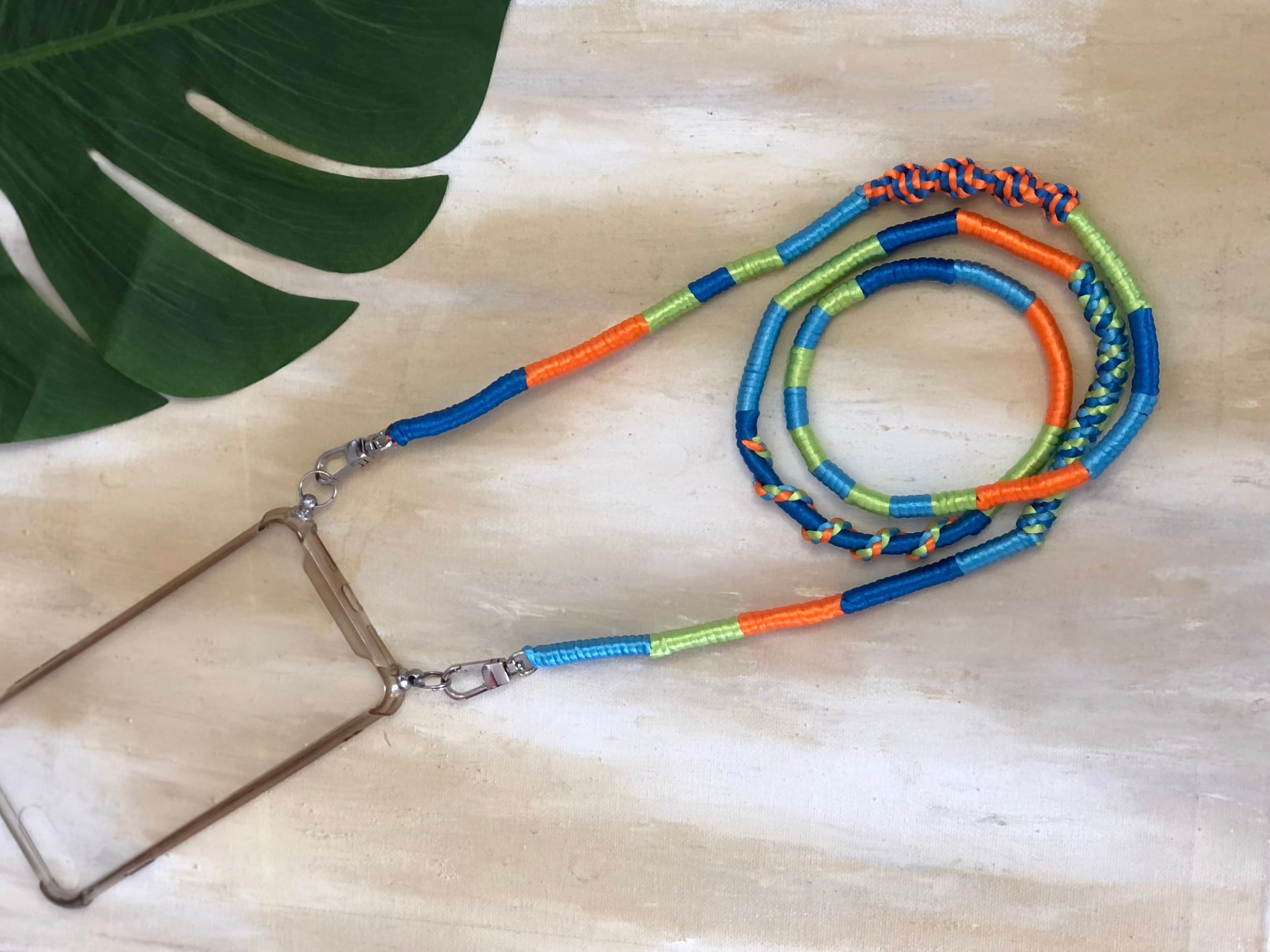 Colorful Phone Lanyard Straps Transparent iPhone Case
