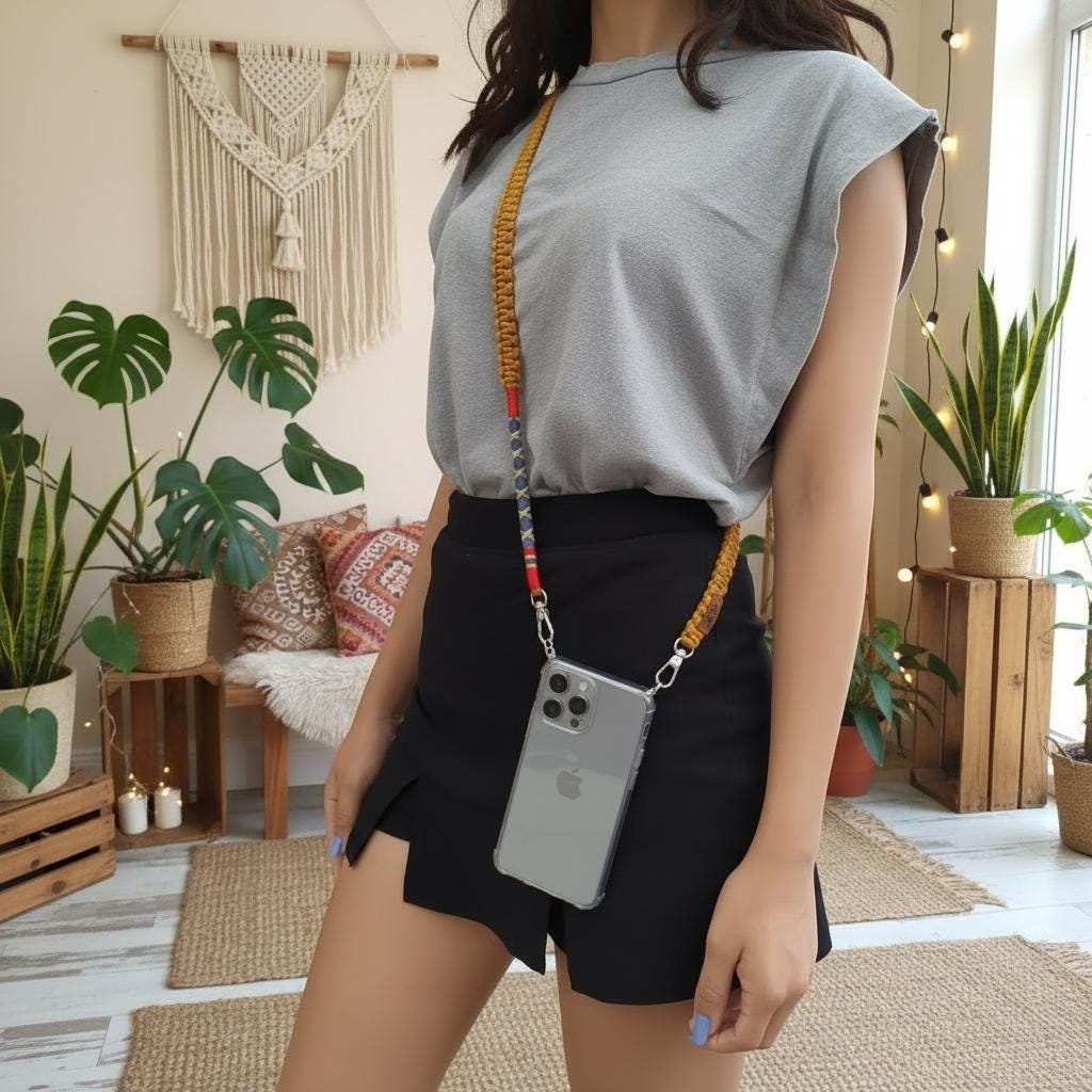 Crossbody Strap Lanyard – Phone Lanyard, Boho Shoulder Handle