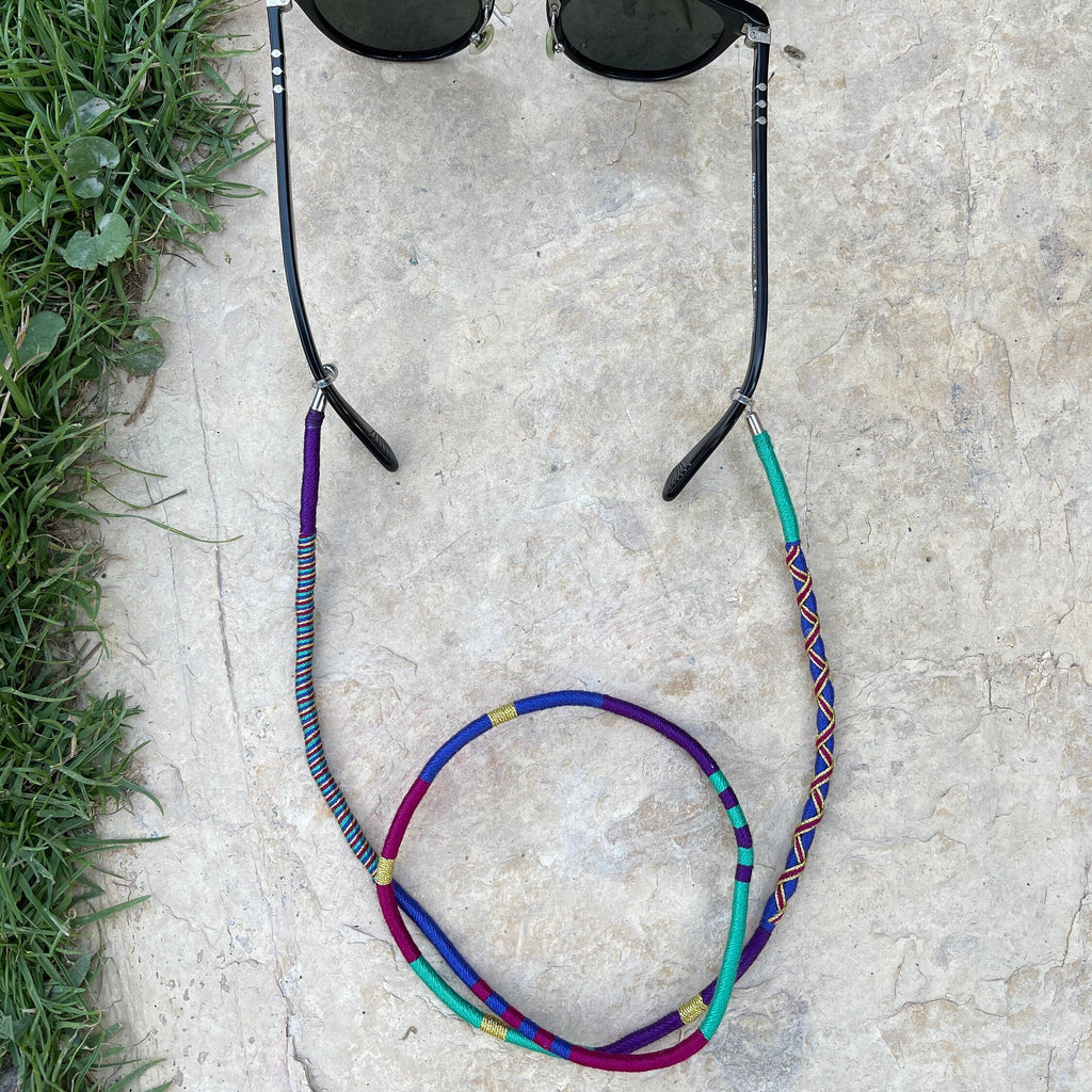Eyeglass Strap Glasses Chain, Handmade Sunglass Strap, Multicolor Eyeglass Lanyard, Unisex Glasses Holder
