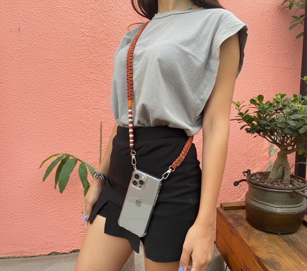 Macrame Phone Cord Case Lanyard Bag Strap