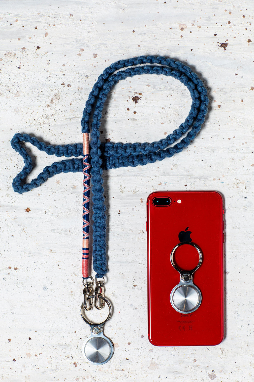 Navy Blue Mobile Phone Lanyard Safe Cover Cord Straps