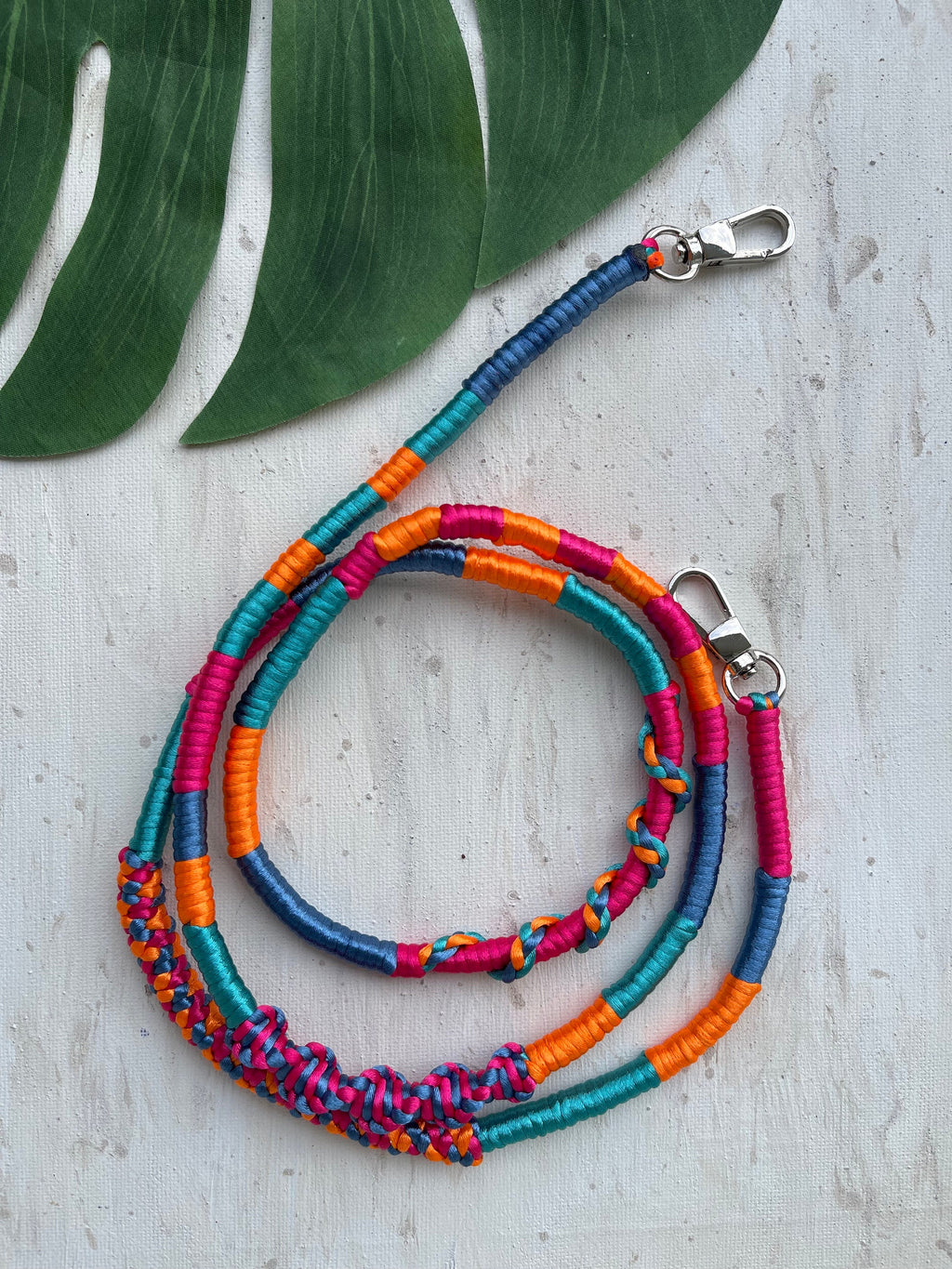 Neon Pink Orange Shiny Satin Mobile Phone Lanyard Cord Straps