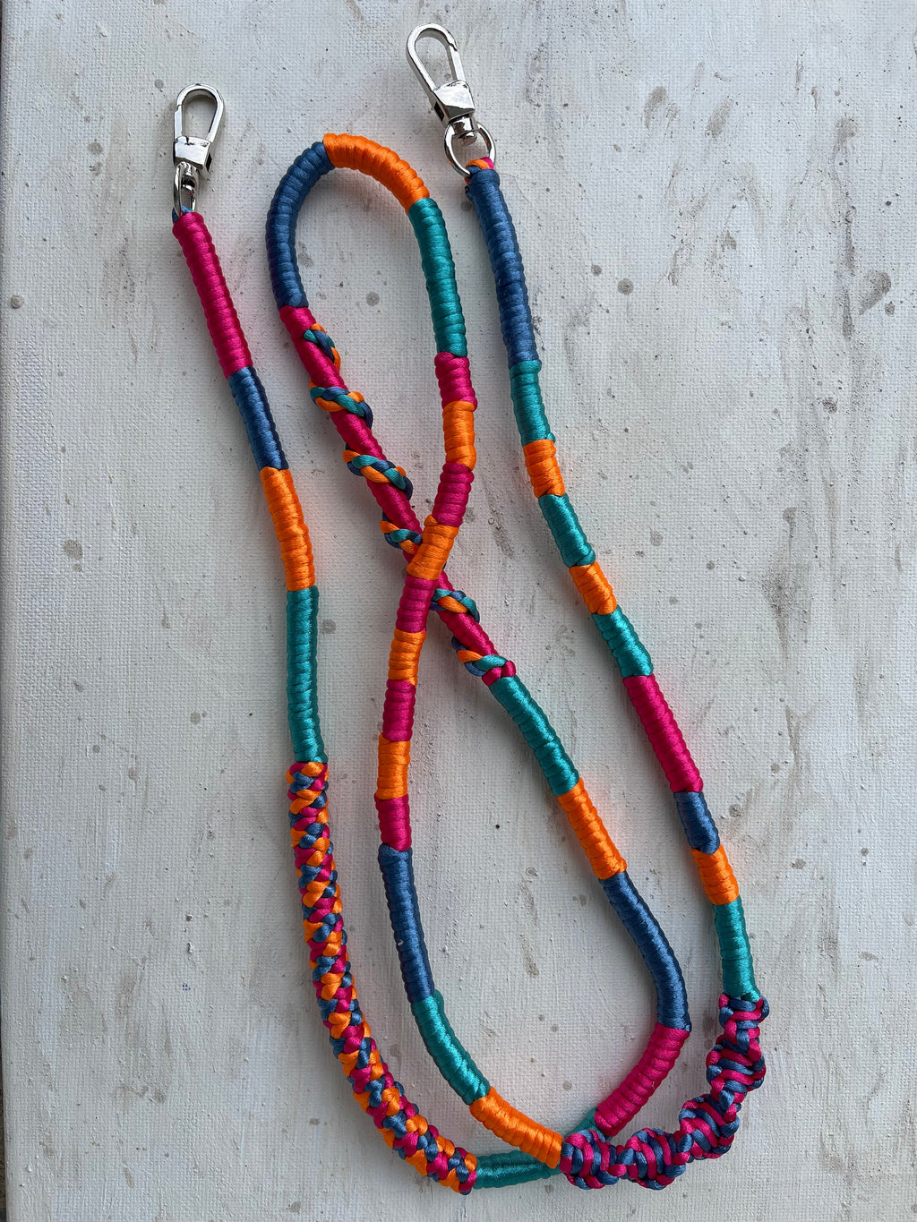 Neon Pink Orange Shiny Satin Mobile Phone Lanyard Cord Straps