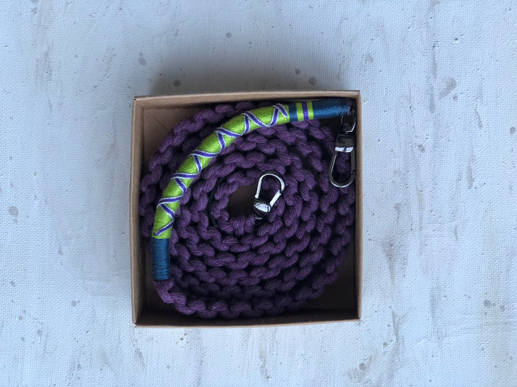 Phone Case Strap, Purple & Green Yarn