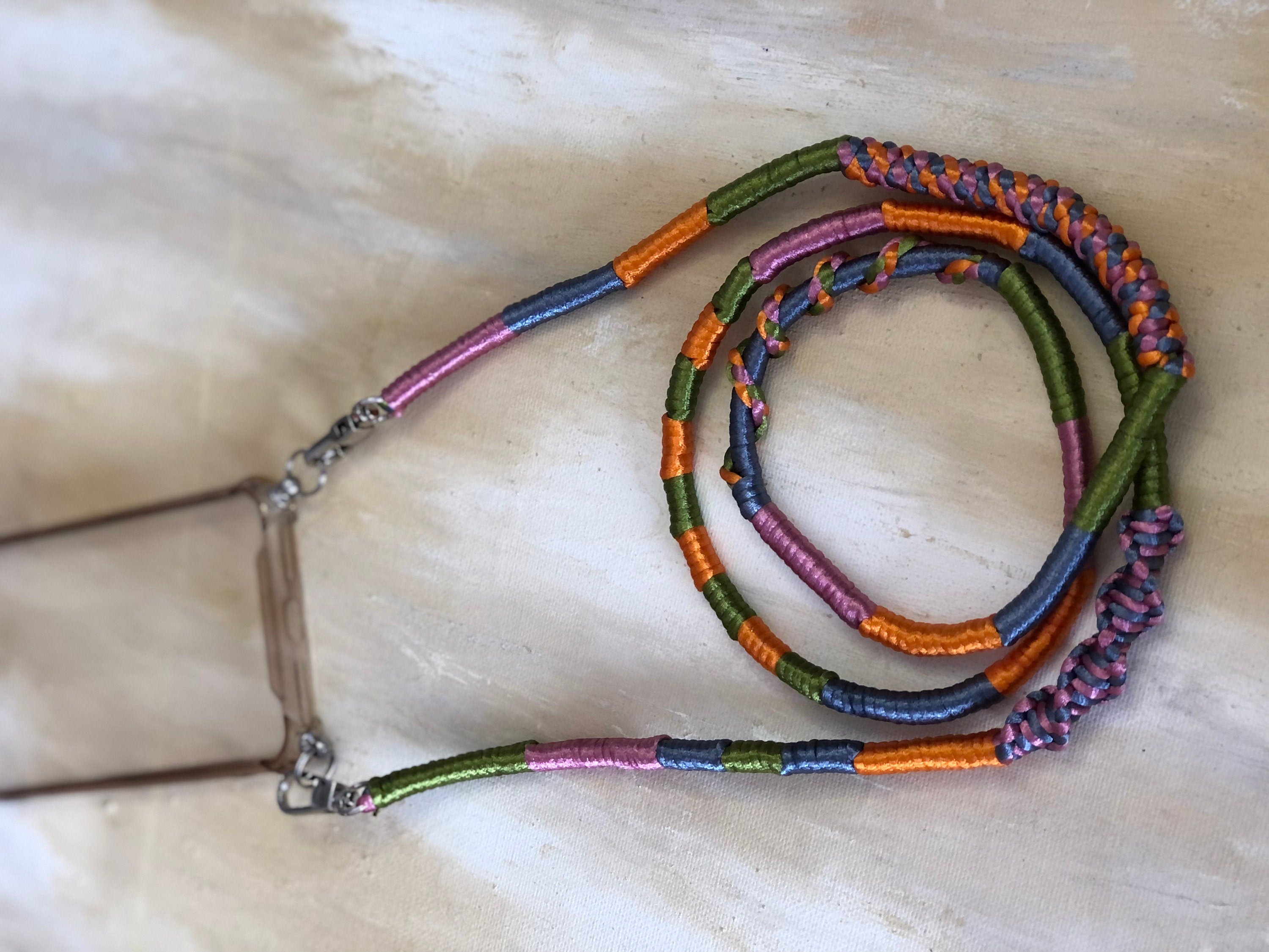 Phone Lanyard Strap | Satin Phone Cord | Colorful Phone Case Neck Holder