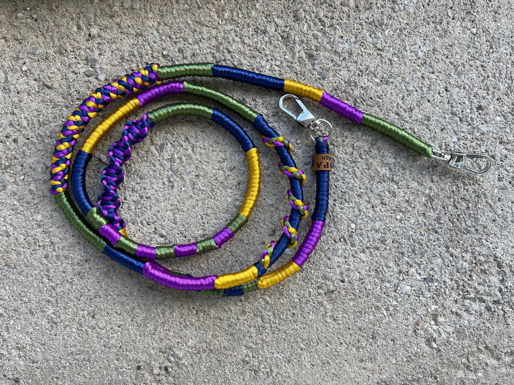 Purple Green Gold Shiny Satin Mobile Phone Lanyard Cord Straps