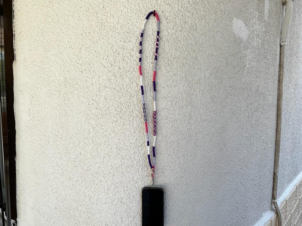 Purple Lilac Shiny Satin Mobile Phone Lanyard Cord Straps