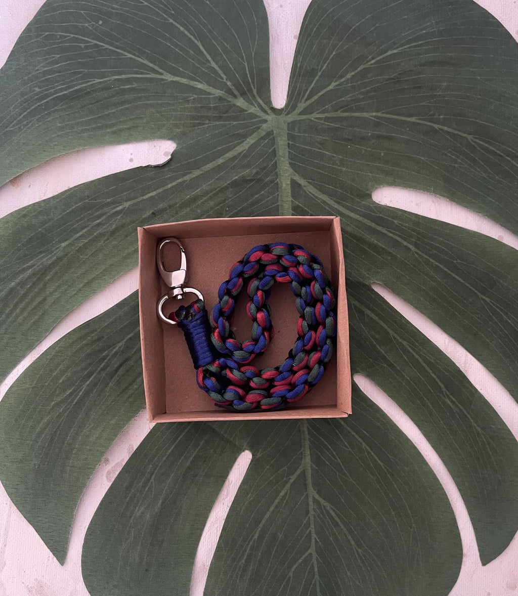 Purse Hand Clutch Wristlet, Wrist Strap, Blue Pink Phone Loop Handle Lanyard
