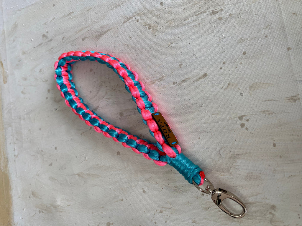 Purse Hande Clutch Wristlet Camera Wrist Strap, Blue Pink Phone Loop Handle Lanyard