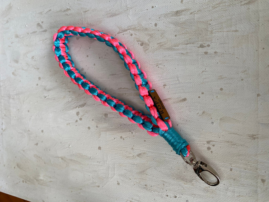 Purse Hande Clutch Wristlet Camera Wrist Strap, Blue Pink Phone Loop Handle Lanyard