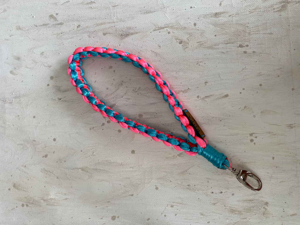 Purse Hande Clutch Wristlet Camera Wrist Strap, Blue Pink Phone Loop Handle Lanyard